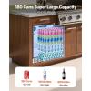 imageVEVOR 24Inch Outdoor Beverage Refrigerator 150 QT Builtin Drink Fridge 056 kWhDay EnergyEfficient Cooler with 304 Stainless Steel Door Holds 180 Cans for Outdoor Kitchen Home Bar PatioSingle Door Refrigerator