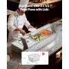 imageVEVOR Commercial Food Warmer 1500W Electric Stainless Steel Steam Food Warmer Fast Heating Countertop Buffet Bain Marie with Four 13 Size Food Pans for Catering Restaurants Parties ampamp Buffets312Pan