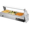 imageVEVOR Commercial Food Warmer 1500W Electric Stainless Steel Steam Food Warmer Fast Heating Countertop Buffet Bain Marie with Four 13 Size Food Pans for Catering Restaurants Parties ampamp Buffets312Pan