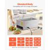 imageVEVOR Commercial Food Warmer 1500W Electric Stainless Steel Steam Food Warmer Fast Heating Countertop Buffet Bain Marie with Four 13 Size Food Pans for Catering Restaurants Parties ampamp BuffetsFull Size Pan