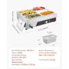 imageVEVOR Commercial Food Warmer 1500W Electric Stainless Steel Steam Food Warmer Fast Heating Countertop Buffet Bain Marie with Four 13 Size Food Pans for Catering Restaurants Parties ampamp Buffets613Pan