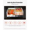 imageVEVOR Commercial Food Warmer 1500W Electric Stainless Steel Steam Food Warmer Fast Heating Countertop Buffet Bain Marie with Four 13 Size Food Pans for Catering Restaurants Parties ampamp Buffets613Pan15CM Depth
