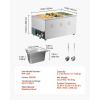 imageVEVOR Commercial Food Warmer 1500W Electric Stainless Steel Steam Food Warmer Fast Heating Countertop Buffet Bain Marie with Four 13 Size Food Pans for Catering Restaurants Parties ampamp Buffets313Pan20CM Depth