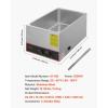 imageVEVOR Commercial Food Warmer 1500W Electric Stainless Steel Steam Food Warmer Fast Heating Countertop Buffet Bain Marie with Four 13 Size Food Pans for Catering Restaurants Parties ampamp BuffetsFull Size Pan