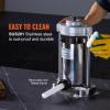 imageVEVOR Manual Sausage Stuffer 2 L  5 LBS Vertical Sausage Machine with Gtype Clamp FoodGrade 304 Stainless Steel Barrel with 2 Stuffing Tubes for Home Kitchen Restaurant Commercial2 L  5 LBS