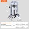 imageVEVOR Manual Sausage Stuffer 2 L  5 LBS Vertical Sausage Machine with Gtype Clamp FoodGrade 304 Stainless Steel Barrel with 2 Stuffing Tubes for Home Kitchen Restaurant Commercial2 L  5 LBS