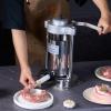 imageVEVOR Manual Sausage Stuffer 2 L  5 LBS Vertical Sausage Machine with Gtype Clamp FoodGrade 304 Stainless Steel Barrel with 2 Stuffing Tubes for Home Kitchen Restaurant Commercial2 L  5 LBS