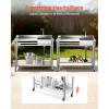 imageVEVOR Stainless Steel Utility Sink Free Standing Single Bowl Commercial Kitchen Sink with Faucet Utility Left Basin Workbench with Hot ampamp Cold Water Pipe for Garage Restaurant Laundry 47x197x37 in47 Left Drainboard with Casters