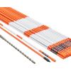imageVEVOR Driveway Markers 100 PCS 48 inch 031 inch Diameter Orange Fiberglass Poles Snow Stakes with Reflective Tape 12quot Steel Drill Bit ampamp Protection Gloves for Parking Lots516 Inch