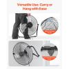 imageVEVOR 10 inch Rechargeable Battery Operated Camping Floor High Velocity Portable Outdoor Fan with Metal Frame Copper Brushless Motor 360degree Manual Rotationfor FishingTraveling Picnicking20in 2pcs