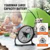 imageVEVOR 10 inch Rechargeable Battery Operated Camping Floor High Velocity Portable Outdoor Fan with Metal Frame Copper Brushless Motor 360degree Manual Rotationfor FishingTraveling Picnicking16in