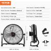 imageVEVOR 10 inch Rechargeable Battery Operated Camping Floor High Velocity Portable Outdoor Fan with Metal Frame Copper Brushless Motor 360degree Manual Rotationfor FishingTraveling Picnicking16in