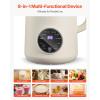 imageVEVOR 8in1 Nut Milk Maker 41 oz Soy Milk Maker Machine with 10 Blades for Homemade Oat Nut Soy Juice Milkshake Rice Cereal PlantBased Beverages with SelfCleaning Boil Water 12Hour Delay41oz