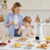 imageVEVOR 8in1 Nut Milk Maker 41 oz Soy Milk Maker Machine with 10 Blades for Homemade Oat Nut Soy Juice Milkshake Rice Cereal PlantBased Beverages with SelfCleaning Boil Water 12Hour Delay34oz