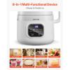imageVEVOR 8in1 Nut Milk Maker 41 oz Soy Milk Maker Machine with 10 Blades for Homemade Oat Nut Soy Juice Milkshake Rice Cereal PlantBased Beverages with SelfCleaning Boil Water 12Hour Delay34oz
