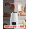 imageVEVOR 8in1 Nut Milk Maker 41 oz Soy Milk Maker Machine with 10 Blades for Homemade Oat Nut Soy Juice Milkshake Rice Cereal PlantBased Beverages with SelfCleaning Boil Water 12Hour Delay34 oz