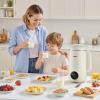 imageVEVOR 8in1 Nut Milk Maker 41 oz Soy Milk Maker Machine with 10 Blades for Homemade Oat Nut Soy Juice Milkshake Rice Cereal PlantBased Beverages with SelfCleaning Boil Water 12Hour Delay41oz