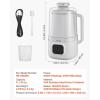 imageVEVOR 8in1 Nut Milk Maker 41 oz Soy Milk Maker Machine with 10 Blades for Homemade Oat Nut Soy Juice Milkshake Rice Cereal PlantBased Beverages with SelfCleaning Boil Water 12Hour Delay34 oz