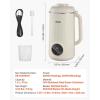 imageVEVOR 8in1 Nut Milk Maker 41 oz Soy Milk Maker Machine with 10 Blades for Homemade Oat Nut Soy Juice Milkshake Rice Cereal PlantBased Beverages with SelfCleaning Boil Water 12Hour Delay41oz