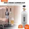 imageVEVOR CO2 Tank 10 lbs New Aluminum Alloy Cylinder CO2 Air Tank with Light Spray Coating CGA320 Valve Handle ampamp Adjustable Pressure DOT Approved Cylinder for Draft Beer Dispensing5 lbs