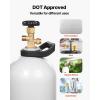 imageVEVOR CO2 Tank 10 lbs New Aluminum Alloy Cylinder CO2 Air Tank with Light Spray Coating CGA320 Valve Handle ampamp Adjustable Pressure DOT Approved Cylinder for Draft Beer Dispensing15 lbs