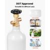 imageVEVOR CO2 Tank 10 lbs New Aluminum Alloy Cylinder CO2 Air Tank with Light Spray Coating CGA320 Valve Handle ampamp Adjustable Pressure DOT Approved Cylinder for Draft Beer Dispensing25 lbs