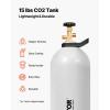 imageVEVOR CO2 Tank 10 lbs New Aluminum Alloy Cylinder CO2 Air Tank with Light Spray Coating CGA320 Valve Handle ampamp Adjustable Pressure DOT Approved Cylinder for Draft Beer Dispensing15 lbs