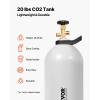 imageVEVOR CO2 Tank 10 lbs New Aluminum Alloy Cylinder CO2 Air Tank with Light Spray Coating CGA320 Valve Handle ampamp Adjustable Pressure DOT Approved Cylinder for Draft Beer Dispensing20 lbs