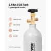 imageVEVOR CO2 Tank 10 lbs New Aluminum Alloy Cylinder CO2 Air Tank with Light Spray Coating CGA320 Valve Handle ampamp Adjustable Pressure DOT Approved Cylinder for Draft Beer Dispensing25 lbs