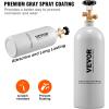 imageVEVOR CO2 Tank 10 lbs New Aluminum Alloy Cylinder CO2 Air Tank with Light Spray Coating CGA320 Valve Handle ampamp Adjustable Pressure DOT Approved Cylinder for Draft Beer Dispensing5 lbs