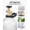 imageVEVOR CO2 Tank 10 lbs New Aluminum Alloy Cylinder CO2 Air Tank with Light Spray Coating CGA320 Valve Handle ampamp Adjustable Pressure DOT Approved Cylinder for Draft Beer Dispensing20 lbs