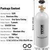 imageVEVOR CO2 Tank 10 lbs New Aluminum Alloy Cylinder CO2 Air Tank with Light Spray Coating CGA320 Valve Handle ampamp Adjustable Pressure DOT Approved Cylinder for Draft Beer Dispensing5 lbs