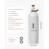 imageVEVOR CO2 Tank 10 lbs New Aluminum Alloy Cylinder CO2 Air Tank with Light Spray Coating CGA320 Valve Handle ampamp Adjustable Pressure DOT Approved Cylinder for Draft Beer Dispensing20 lbs