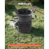 imageVEVOR Camping Rocket Stove Wood Burning Portable Rocket Stove with Carrying Bag for Backpacking SPCC Steel Double Door Burn Twigs Sticks or Charcoals for Outdoor Cooking Backyard Camp Cooking