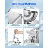 imageVEVOR Commercial Ice Shaver Machine 661 LBSH Electric Ice Crusher with Replaceable Container 350W Premium Motor 4 Blades Shaved Snow Cone Machine Ice Maker for Dessert Shop Bar Party SilverSilver