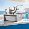 imageVEVOR Commercial Ice Shaver Machine 661 LBSH Electric Ice Crusher with Replaceable Container 350W Premium Motor 4 Blades Shaved Snow Cone Machine Ice Maker for Dessert Shop Bar Party SilverSilver