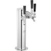 imageVEVOR Dual Taps Draft Beer Tower Dispenser Stainless Steel Keg Beer Tower Kegerator Tower Kit with PreAssembled Tubing and SelfClosing Faucet Shanks for Party Bar Pub RestaurantTriple Faucets