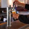 imageVEVOR Dual Taps Draft Beer Tower Dispenser Stainless Steel Keg Beer Tower Kegerator Tower Kit with PreAssembled Tubing and SelfClosing Faucet Shanks for Party Bar Pub RestaurantTriple Faucets