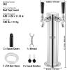 imageVEVOR Dual Taps Draft Beer Tower Dispenser Stainless Steel Keg Beer Tower Kegerator Tower Kit with PreAssembled Tubing and SelfClosing Faucet Shanks for Party Bar Pub RestaurantDual Faucets