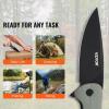 imageVEVOR Folding Pocket Knife 35 in D2 Steel Blade G10 Handle Small EDC Knife with Pocket Clip Sharp Camping Survival Hiking Knife 384 oz01 kg Easy to Carry for Men Women Self Defense