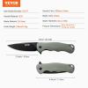 imageVEVOR Folding Pocket Knife 35 in D2 Steel Blade G10 Handle Small EDC Knife with Pocket Clip Sharp Camping Survival Hiking Knife 384 oz01 kg Easy to Carry for Men Women Self Defense
