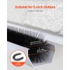 imageVEVOR Gutter Brush 433 inch Diameter 15 Feet Total Length Gutter Cleaning Tools GroundLevel Brush Leaf Guard for 5 Inch Gutters Easily Clear Roof Leaves and Debris 5 Pack60FT  525in diameter