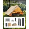 imageVEVOR Hot Tent Camping Tipi Hot Tents with Stove Jack Portable Winter Camping Tents with Snow Skirt Easy Setup Waterproof 4 Season Shelter Tents for Fishing Backpacking2 Personstriangular