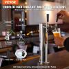 imageVEVOR Kegerator Tower Kit Single Tap Beer Conversion Kit Stainless Steel Keg Beer Tower Dispenser with Dual Gauge CGA320 Regulator ampamp DSystem Keg Coupler SelfClosing Spring for Party Bar HomeDual Faucets Beer Tower