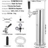 imageVEVOR Kegerator Tower Kit Single Tap Beer Conversion Kit Stainless Steel Keg Beer Tower Dispenser with Dual Gauge CGA320 Regulator ampamp DSystem Keg Coupler SelfClosing Spring for Party Bar HomeSingle Faucet Beer Tower