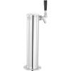 imageVEVOR Kegerator Tower Kit Single Tap Beer Conversion Kit Stainless Steel Keg Beer Tower Dispenser with Dual Gauge CGA320 Regulator ampamp DSystem Keg Coupler SelfClosing Spring for Party Bar HomeSingle Faucet Beer Tower