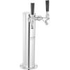 imageVEVOR Kegerator Tower Kit Single Tap Beer Conversion Kit Stainless Steel Keg Beer Tower Dispenser with Dual Gauge CGA320 Regulator ampamp DSystem Keg Coupler SelfClosing Spring for Party Bar HomeDual Faucets Beer Tower