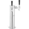 imageVEVOR Kegerator Tower Kit Single Tap Beer Conversion Kit Stainless Steel Keg Beer Tower Dispenser with Dual Gauge CGA320 Regulator ampamp DSystem Keg Coupler SelfClosing Spring for Party Bar HomeDual Faucets Beer Tower