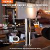imageVEVOR Kegerator Tower Kit Single Tap Beer Conversion Kit Stainless Steel Keg Beer Tower Dispenser with Dual Gauge CGA320 Regulator ampamp DSystem Keg Coupler SelfClosing Spring for Party Bar HomeSingle Faucet Beer Tower