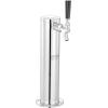 imageVEVOR Kegerator Tower Kit Single Tap Beer Conversion Kit Stainless Steel Keg Beer Tower Dispenser with Dual Gauge CGA320 Regulator ampamp DSystem Keg Coupler SelfClosing Spring for Party Bar HomeSingle Faucet Beer Tower